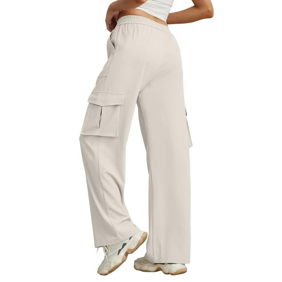 Womens Medium Waist Baggy Elastic Waist Sweatpants Casual Fleece Long Pants with Pockets Gyujnb,Size:L