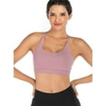 thumbnail image 1 of Womens Meduim Impact Sports Bras Criss Cross Back Sexy Running Bra Workout Running Crop Tops Longline Yoga Bra, 1 of 7