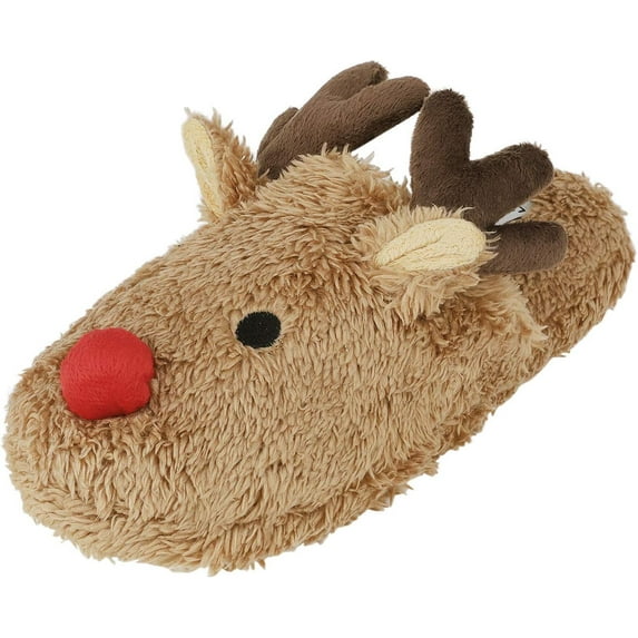 Womens Memory Foam Slippers Cute Animal Fuzzy Christmas Reindeer Indoor Slippers Warm Fleece Ankle Boots House Shoes