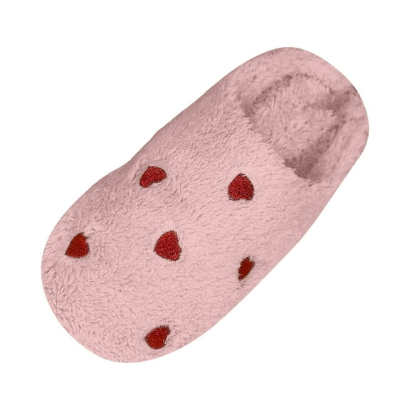 Womens Memory Foam Slippers Cute Cartoon Plush Fluffy Warm Furry Lined Slippers Indoor Winter Bedromm Shoes Pink Size 8.5