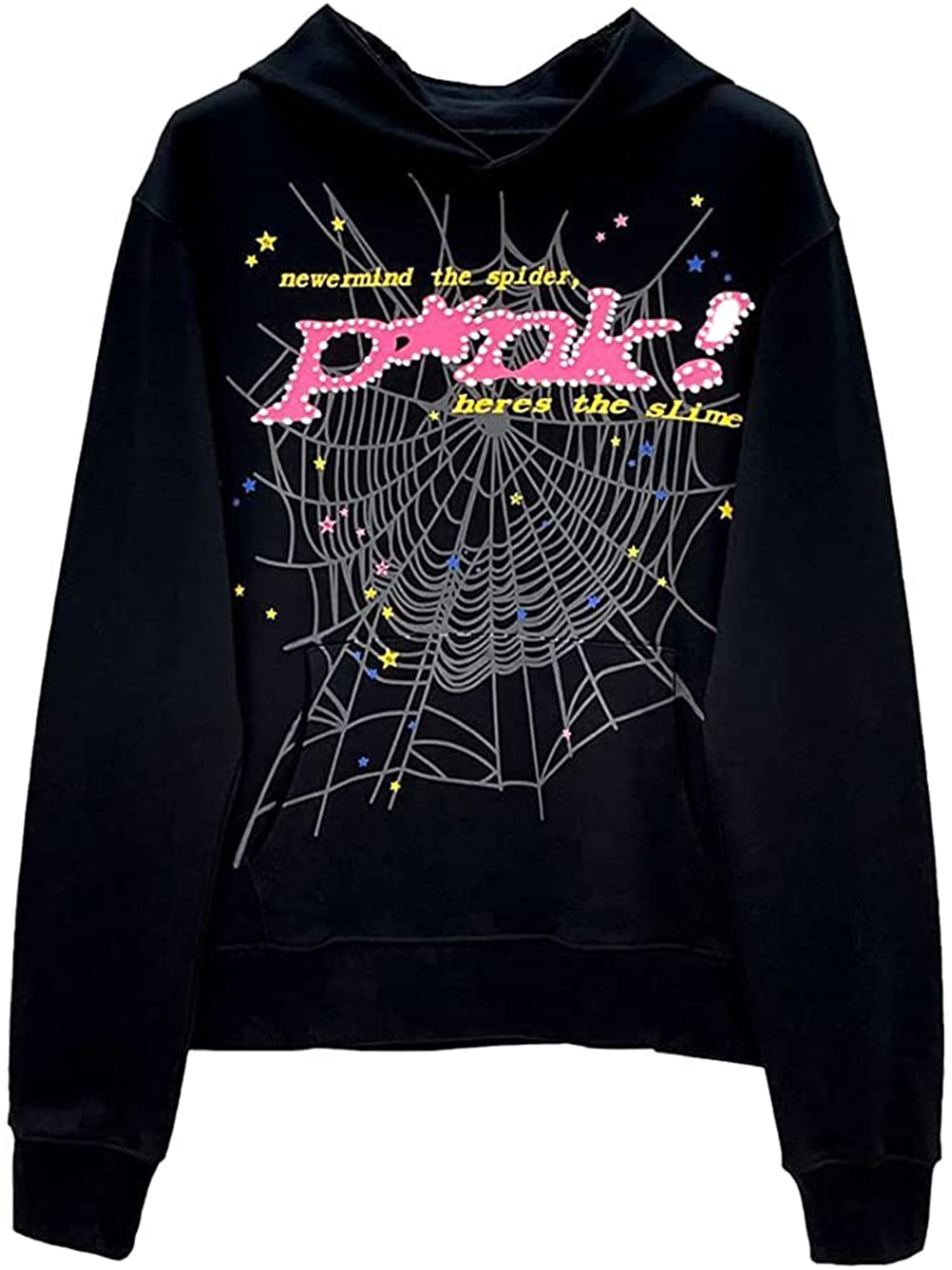 Womens Men Rhinestone Spider Web Graphic Hoodies Y2k Gothic Womens Men Rhinestone Spider Web Graphic Hoodies Y2k Gothic