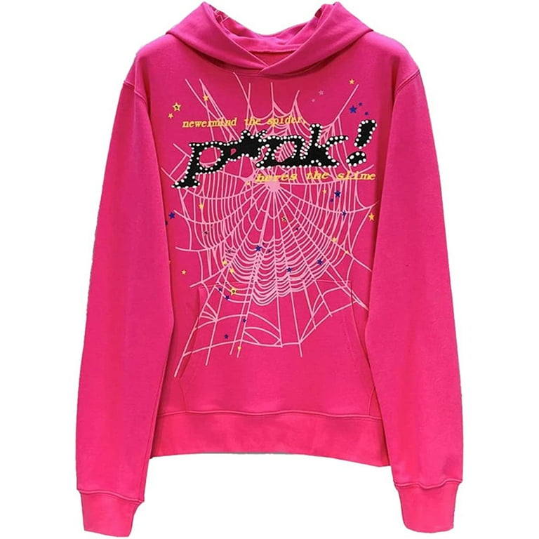Womens Men Rhinestone Spider Web Graphic Hoodies Y2k Gothic Womens Men Rhinestone Spider Web Graphic Hoodies Y2k Gothic