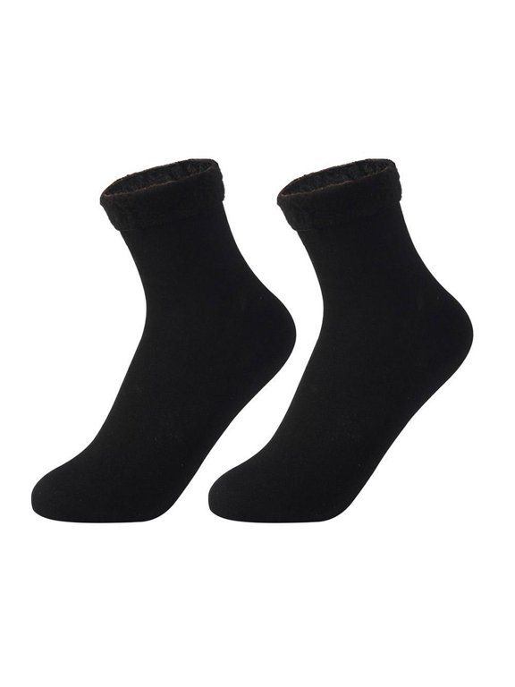 Womens Men Winter Warm Wool Pile Lined Insulated Thermals Socks Thick Boots Heat Socks Cold Weather