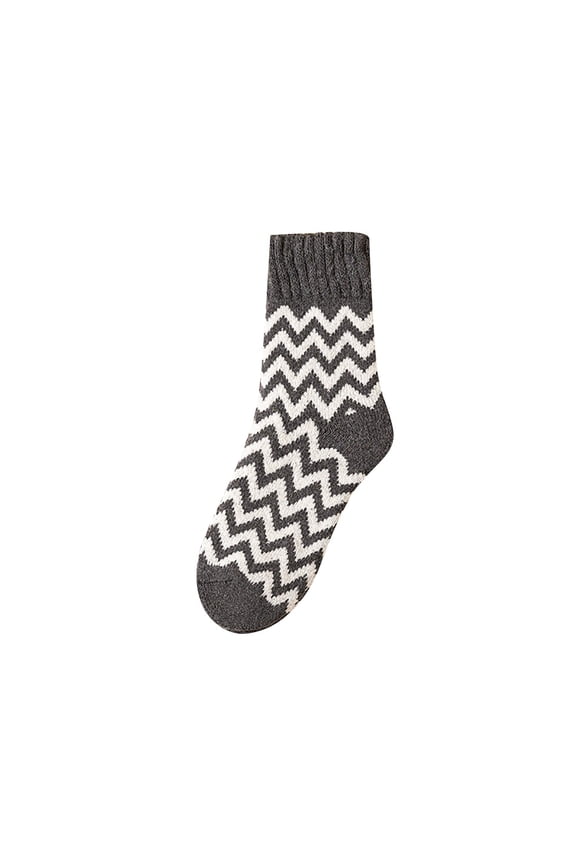 Womens Men's Wool Ankle Socks, Sport Athletic Running Socks Fall Winter Warmer Plus Velvet Thickened Mid-Tube Wool Sock