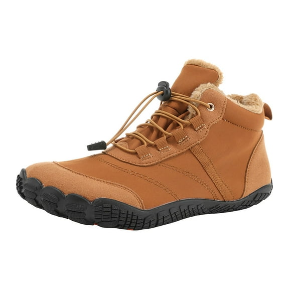 Womens Mens Barefoot Winter Snow Boots Outdoor Shoes Warm Ankle Booties Zero Drop Wide Toe Sneakers