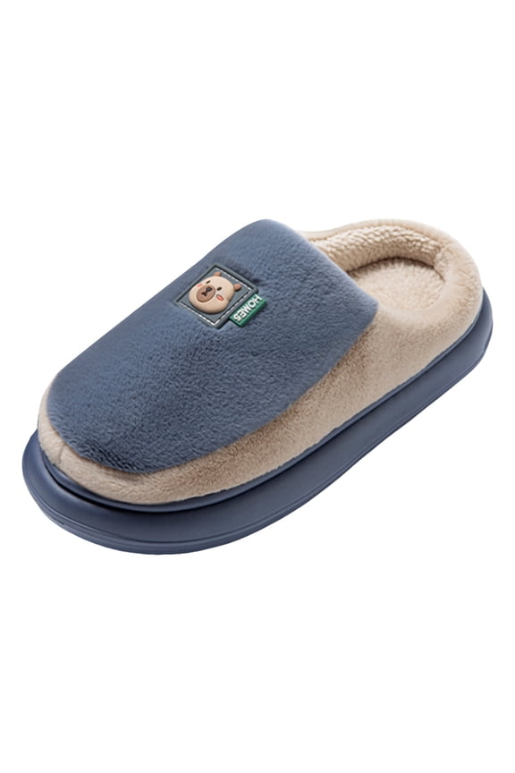 Womens Mens Comfy Platform Slippers Cute Cartoon Fuzzy Cloud Bedroom House Memory Foam Shoes for Indoor Outdoor