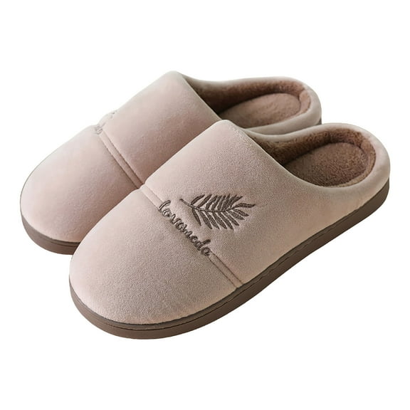 Womens Mens Cotton Knit Clog Slippers with Indoor and Outdoor Sole Winter Warm Fleece Lined Memory Foam House Shoes