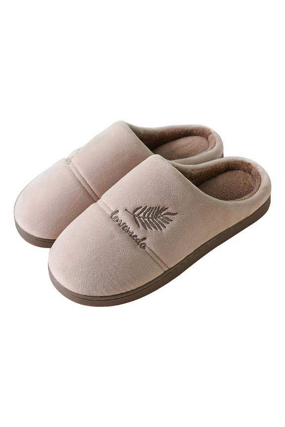 Womens Mens Cotton Knit Clog Slippers with Indoor and Outdoor Sole Winter Warm Fleece Lined Memory Foam House Shoes