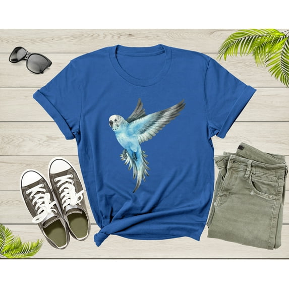 Womens Mens Cute Flying Parakeet Budgie Bird Lover Gift Shirt Present For Parakeet Lover Bird Owner Tshirt For Men Women Boys Girls T-shirt