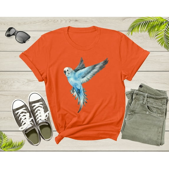 Womens Mens Cute Flying Parakeet Budgie Bird Lover Gift Shirt Present For Parakeet Lover Bird Owner Tshirt For Men Women Boys Girls T-shirt