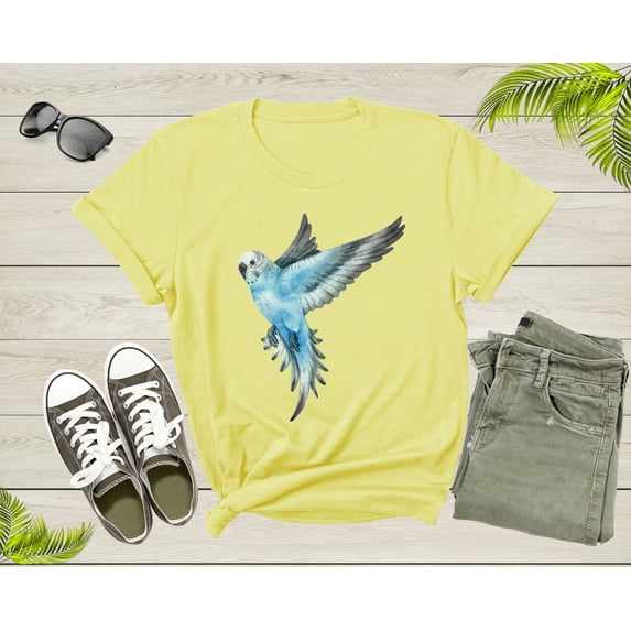 Womens Mens Cute Flying Parakeet Budgie Bird Lover Gift Shirt Present For Parakeet Lover Bird Owner Tshirt For Men Women Boys Girls T-shirt