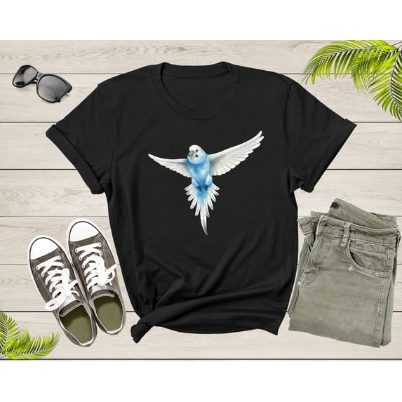 Womens Mens Cute Flying Parakeet Budgie Bird Lover Gift Shirt Present For Parakeet Lover Bird Owner Tshirt For Men Women Boys Girls T-shirt