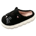 thumbnail image 1 of Toddler Girls Boys Cute Slippers Memory Foam Fuzzy Plush Slip on Slides Fleece Lined Winter Warm House Shoes, 1 of 7