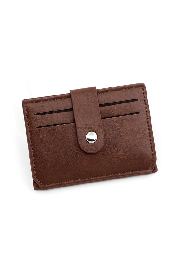 Womens Mens Faux Leather Slim Credit Debit Card Holder RFID Blocking Driver License Holder Zipper Pockets
