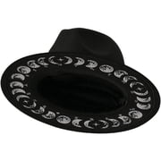 vlrwzc Womens Mens Fedora Hats Digital Printing Fedora Hat Roaring Jazz Cap Wide Brim Panama Black Explorer Hat Jazz Hat Classic Church Party Hat