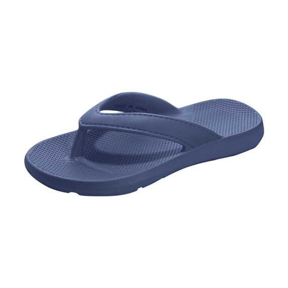 Womens Mens Flat Flip Flop Sandals Thong Slides Casual Slip On Beach Summer Slippers Shoes Dark Blue 5.5