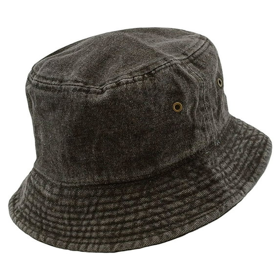 Womens Mens Hats 1Pc Washed Cotton Denim Bucket Fisherman Hat Sun Hats for Women Black L Fashion Women Men