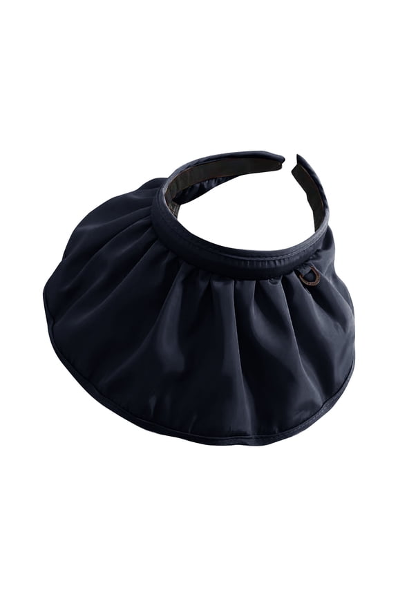 Womens Mens Hats Pure Colored Conch Shape Summer Sun Visor Hats Headbands for Women Wide Brim Roll Up Beach Hats Foldable Sun Hats for Women Black One Size