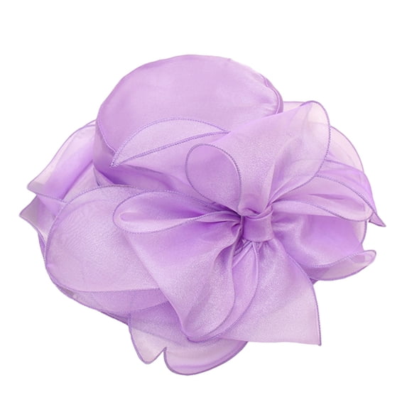 Womens Mens Hats Spring Summer Mesh Large Brim Sun Hat Flower Wedding Dress Hat Sun Hats for Women Purple M