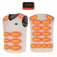 thumbnail image 1 of Womens and Mens Heated Vest Unisex Zipper Press 2 Control Heating Jacket Heated USB Charging Version Solid Color Vest Tops Winter Warm Vest Tops Thermal Trendy Jackets Zip Up Vest Tops, 1 of 7
