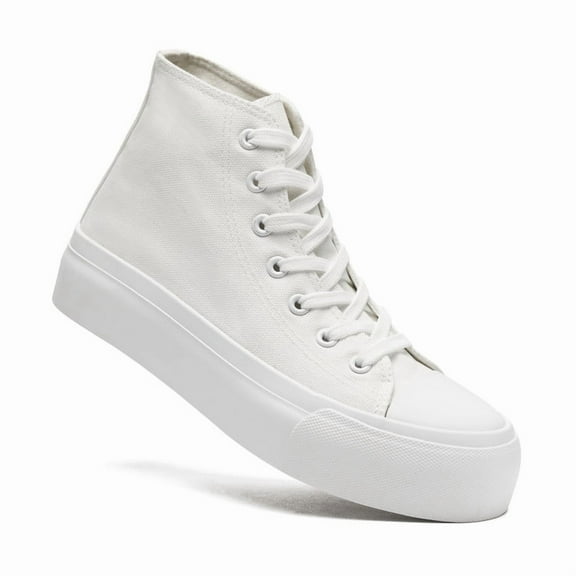 Womens Mens High Top Canvas Sneakers Lace Up Platform Casual Shoes Classic Comfortable Fashion Sneakers