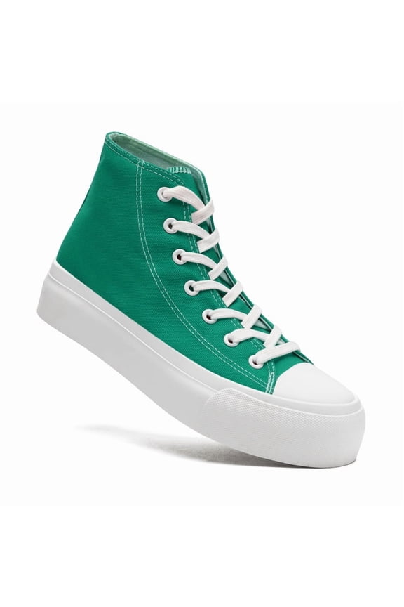 Womens Mens High Top Canvas Sneakers Lace Up Platform Casual Shoes Classic Comfortable Fashion Sneakers