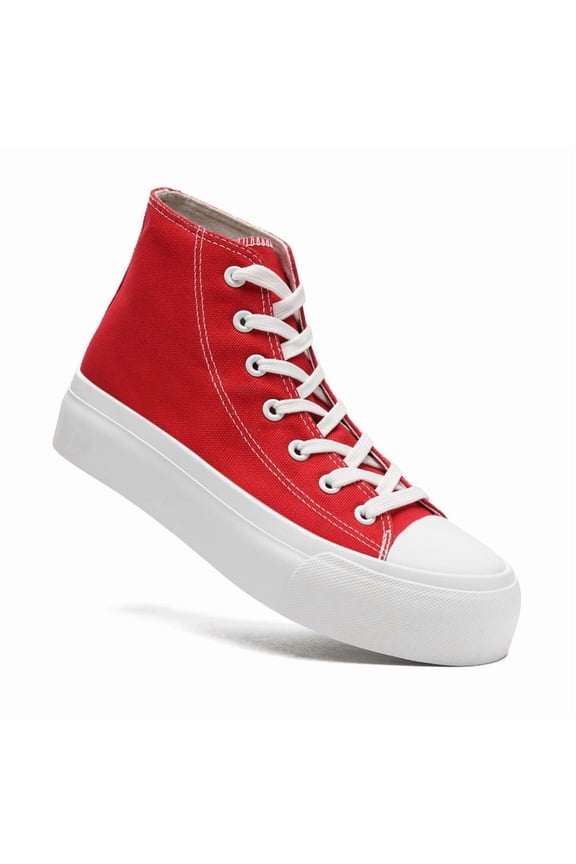 Womens Mens High Top Canvas Sneakers Lace Up Platform Casual Shoes Classic Comfortable Fashion Sneakers