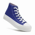 thumbnail image 1 of Womens Mens High Top Canvas Sneakers Lace Up Platform Casual Shoes Classic Comfortable Fashion Sneakers, 1 of 6