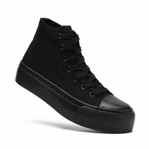 Womens Mens High Top Canvas Sneakers Lace Up Platform Casual Shoes Classic Comfortable Fashion Sneakers