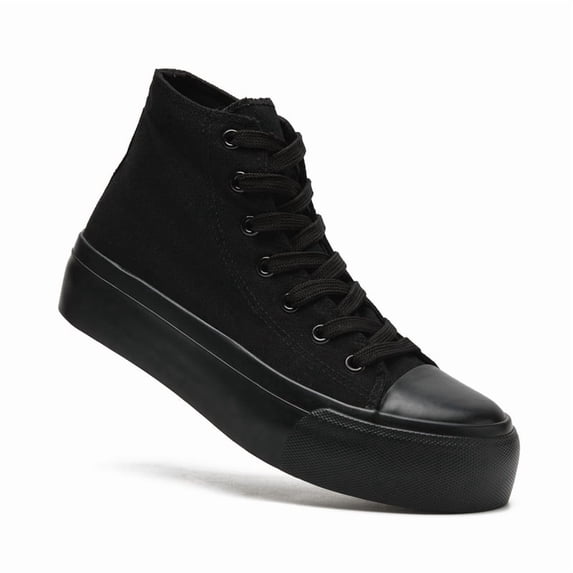 Womens Mens High Top Canvas Sneakers Lace Up Platform Casual Shoes Classic Comfortable Fashion Sneakers