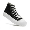 thumbnail image 1 of Womens Mens High Top Canvas Sneakers Lace Up Platform Casual Shoes Classic Comfortable Fashion Sneakers, 1 of 6