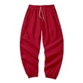 thumbnail image 1 of Womens Mens High Waisted Sweatpants Baggy Unisex Athletic Jogger Pants Cinch Bottom Drawstring Joggers with Pockets, 1 of 3