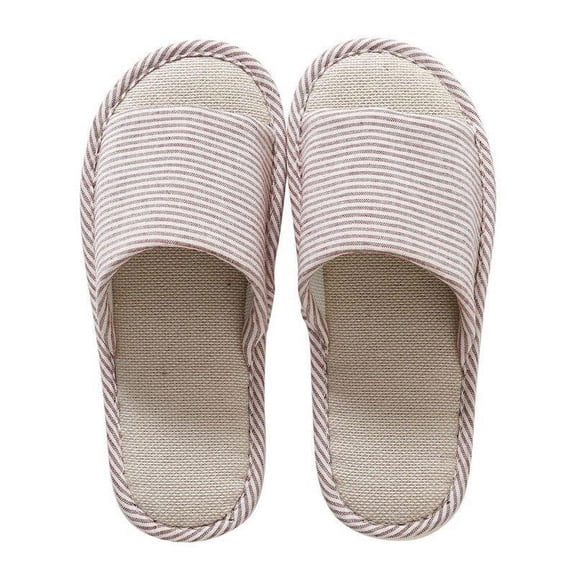 Womens/Mens Home Slippers, Cotton and Linen Casual Indoor Outdoor Open-Toe Shoes