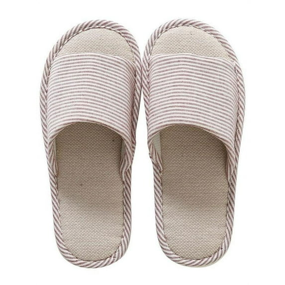 Womens/Mens Home Slippers,Cotton and Linen Casual Indoor Outdoor Open-Toe Shoes