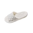 thumbnail image 1 of Womens Mens Home Slippers Summer Indoor Open Toe Non-Slip Slides Couple Family Bathroom Shower Sandals Shoes White 5.5-6, 1 of 5