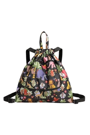 Womens Mens Lightweight Drawstring Backpack Sports Gym Bag Waterproof Foldable Large Capacity Sackpack