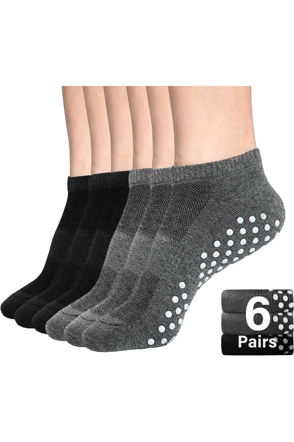 Womens & Mens Low Cut Socks, 6-Pair Ankle No Show Athletic Short Cotton Socks