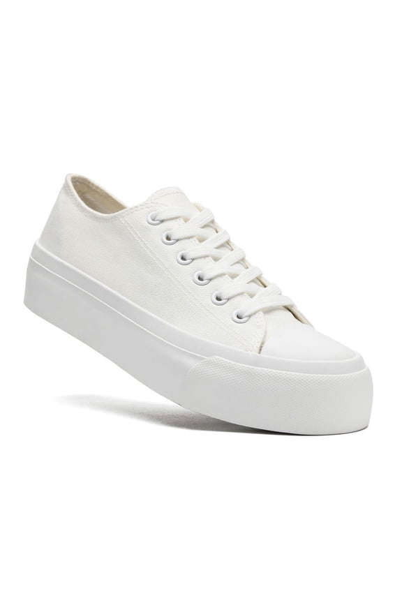 Womens Mens Low Top Canvas Sneakers Lace Up Platform Casual Shoes Classic Comfortable Fashion Running Walking Casual Shoes