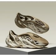 JUNGANG Womens Mens Perforated Breathable Walking Shoes Lightweight Casual Shoes Sport Gym Coconut Sneakers