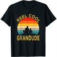 thumbnail image 1 of Womens Mens Reel Cool Grandude Fishing Daddy Vintage Grandpa Fathers Day T-Shirt Black 2X-Large, 1 of 5