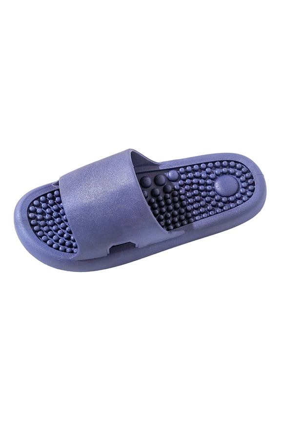 Womens Mens Shower Shoes Acupressure Foot Massage Slippers Sandals Non Slip Quick Drying Bathroom Slide Water Shoe Blue Size 9.5