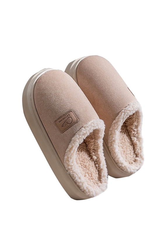 Womens Mens Slippers Memory Foam and Anti-skid Comfort Fuzzy Plush Lining Couples Slip On House Shoes