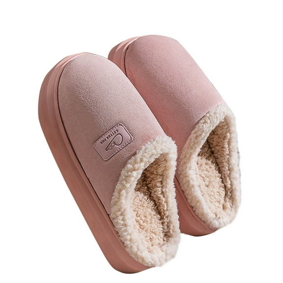 Womens Mens Slippers Memory Foam and Anti-skid Comfort Fuzzy Plush Lining Couples Slip On House Shoes