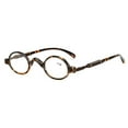 thumbnail image 1 of Womens Mens Small Round Reading Glasses 3.5, Tortoiseshell Steampuck Vintage Readers +3.5, 1 of 3