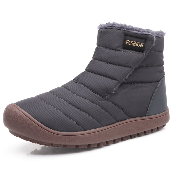 Womens Mens Snow Boots Winter Shoes Slip On Ankle Booties Anti-Slip Water Resistant Fully Fur Lined Outdoor Sneakers