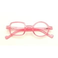 thumbnail image 1 of Womens Mens Square Round Reading Glasses 1.5, Pink Designer Spring Hinge Readers +1.50, 1 of 3