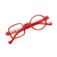 thumbnail image 1 of Womens Mens Square Round Reading Glasses 1.5, Red Designer Spring Hinge Readers +1.50, 1 of 3