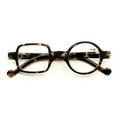thumbnail image 1 of Womens Mens Square Round Reading Glasses 2.5, Tortoise Designer Spring Hinge Readers +2.50, 1 of 3