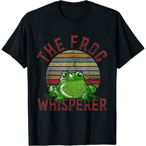 Womens Mens The Frog Whisperer T-Shirt Black Tee