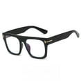 thumbnail image 1 of Womens Mens Thick Square Black Reading Glasses 4.00 Ladies Anti-blue Light Readers Plastic Presbyopic Glasses +4.0, 1 of 8